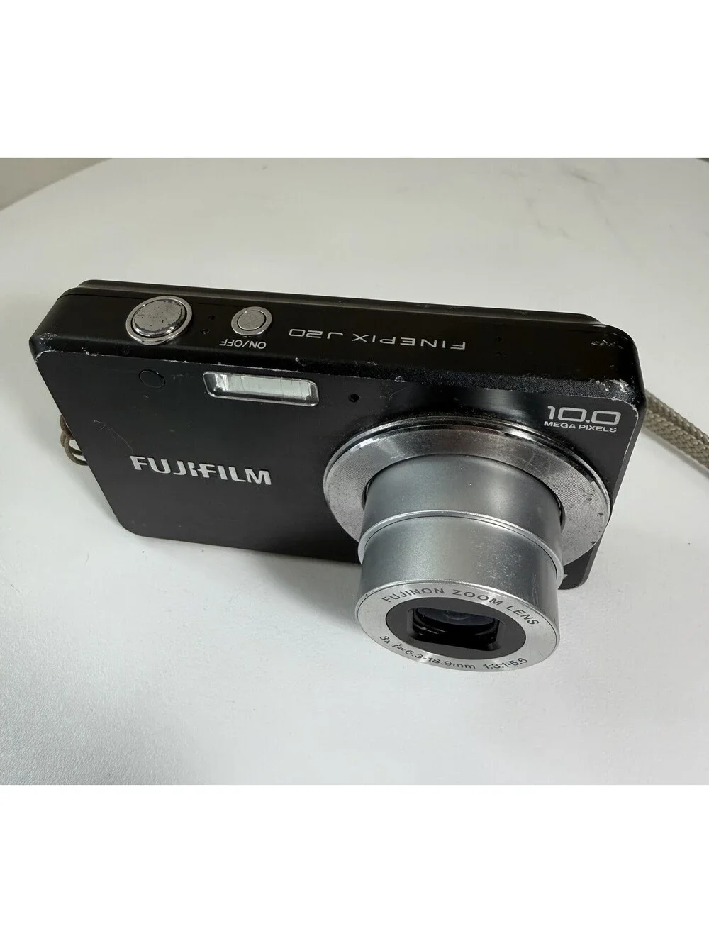 Fujifilm FinePix J20 10.0MP Digital Camera Black W/Battery Black SPOT LCD Works